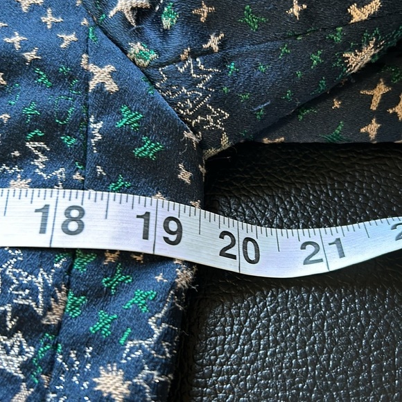 ZADIG and VOLTAIRE Viking Jacquard Glam Blazer Jacket Single Button Green Blue - Picture 15 of 16